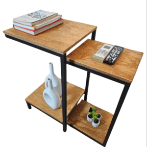 Mesa de canto dupla estilo industrial Capreze